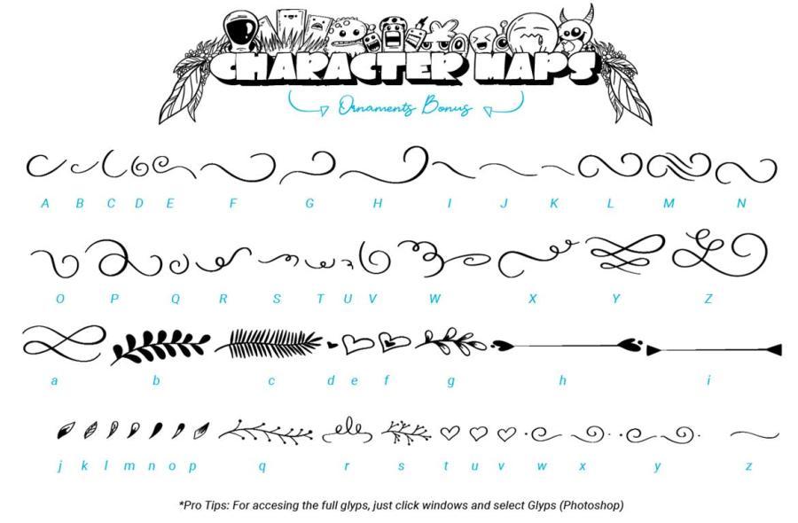 ysz-200070 Mollusca-Font-Trio-Doodle-Fontz11.jpg