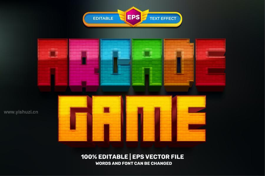 ysz-201997 Arcade-Game-Pixel-3D-Text-Effect---EPS-Filez2.jpg