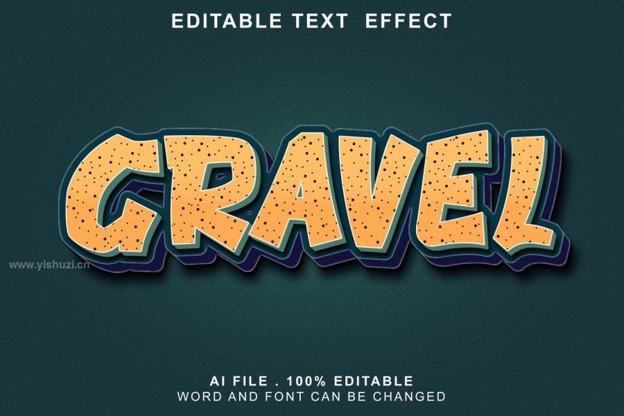 ysz-200478 gravel-3d-text-effectsz3.jpg
