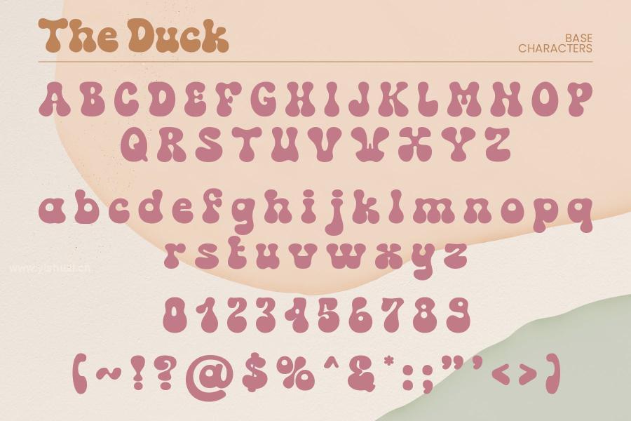 ysz-300016 The-Duck---Groovy-Retro-Fontz10.jpg