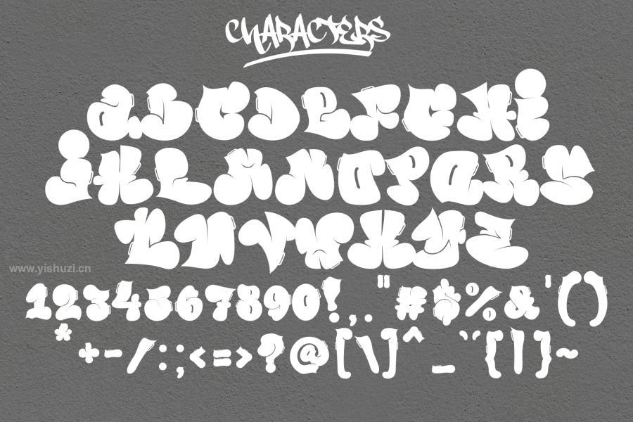 ysz-300057 Vandal-Zoy---Thick-And-Bubble-Graffiti-Fontz7.jpg