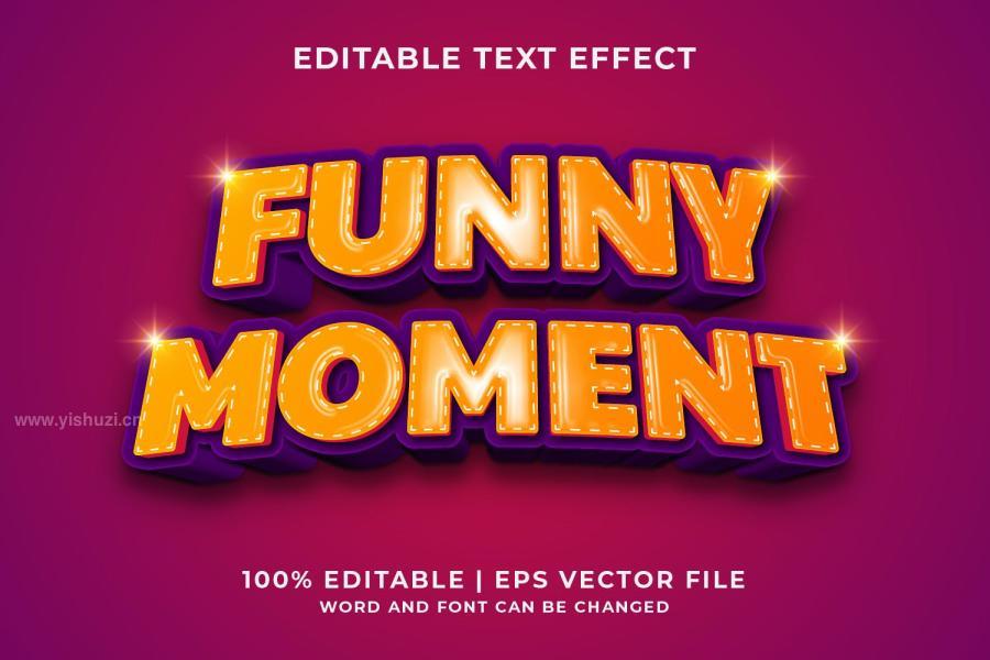 ysz-203509 Funny-Moment-3d-Vector-Editable-Text-Effectz2.jpg
