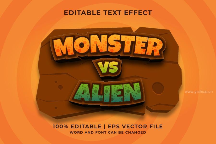 ysz-203512 Monster-Vs-Alien-Vector-Editable-Text-Effectz2.jpg