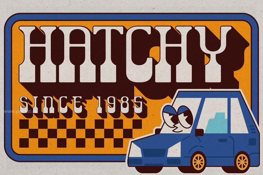 ysz-203599 Champione-Retro-Font-with-Extrudez5.jpg