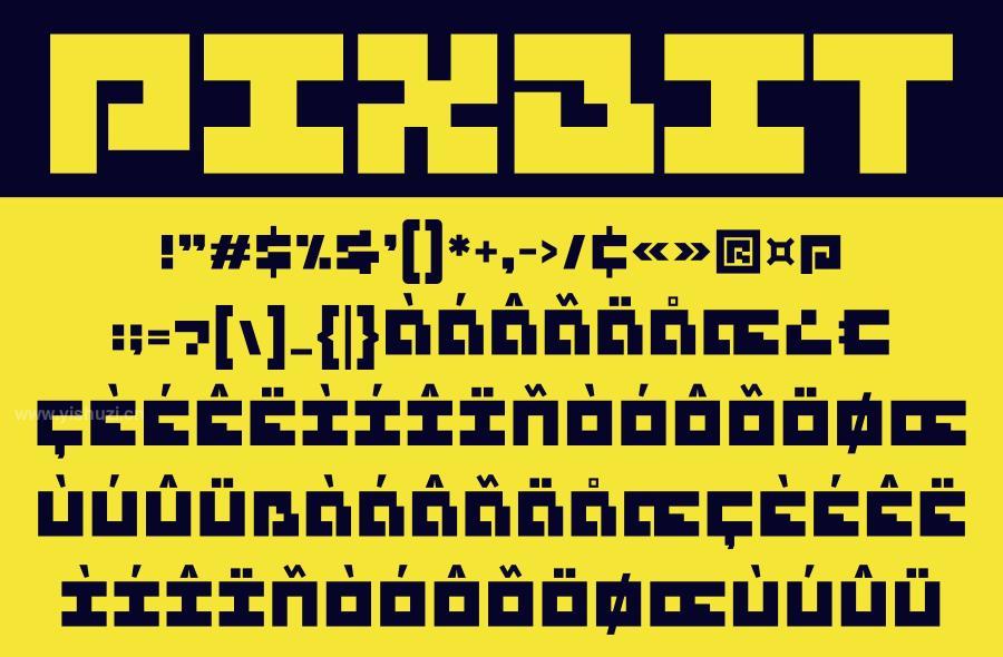 ysz-203788 Pixbit---A-Geometric-Display-Pixel-Fontz5.jpg