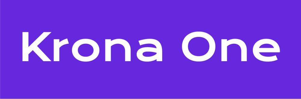 Krona One｜可读又富有时尚感的免费可商用英文字体