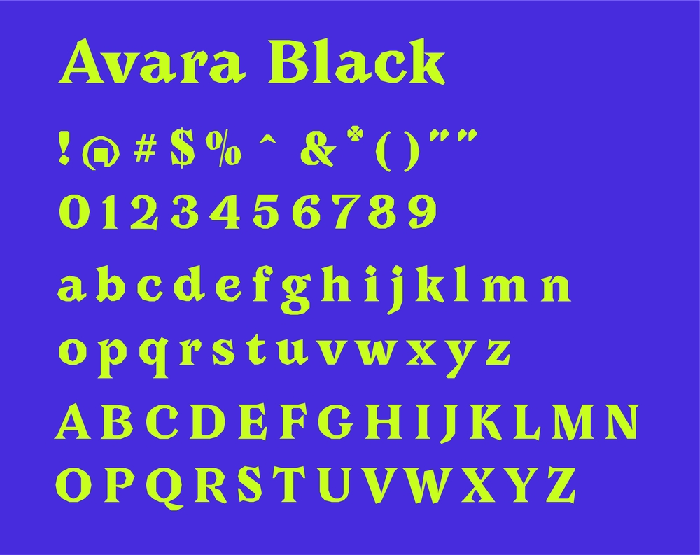 Avara｜尖锐锋利的免费可商用英文字体