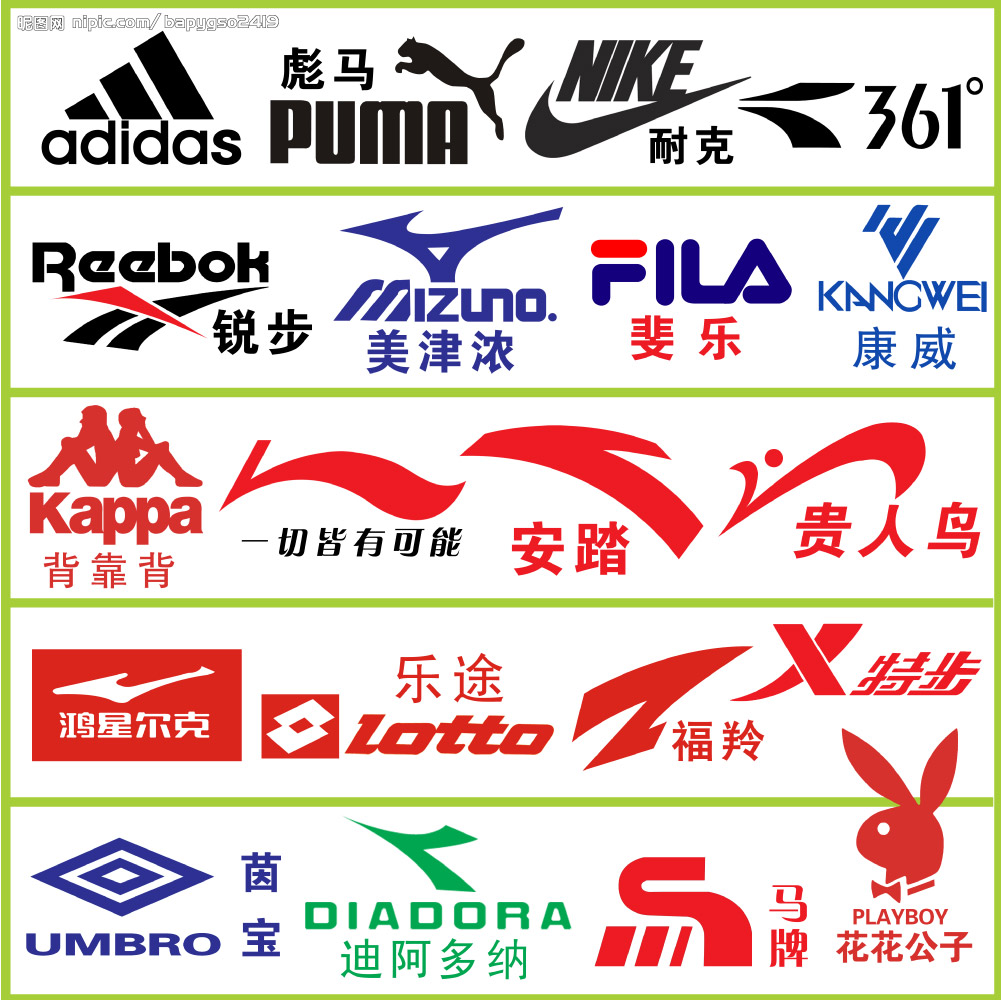 运动品牌logo大全名称图片